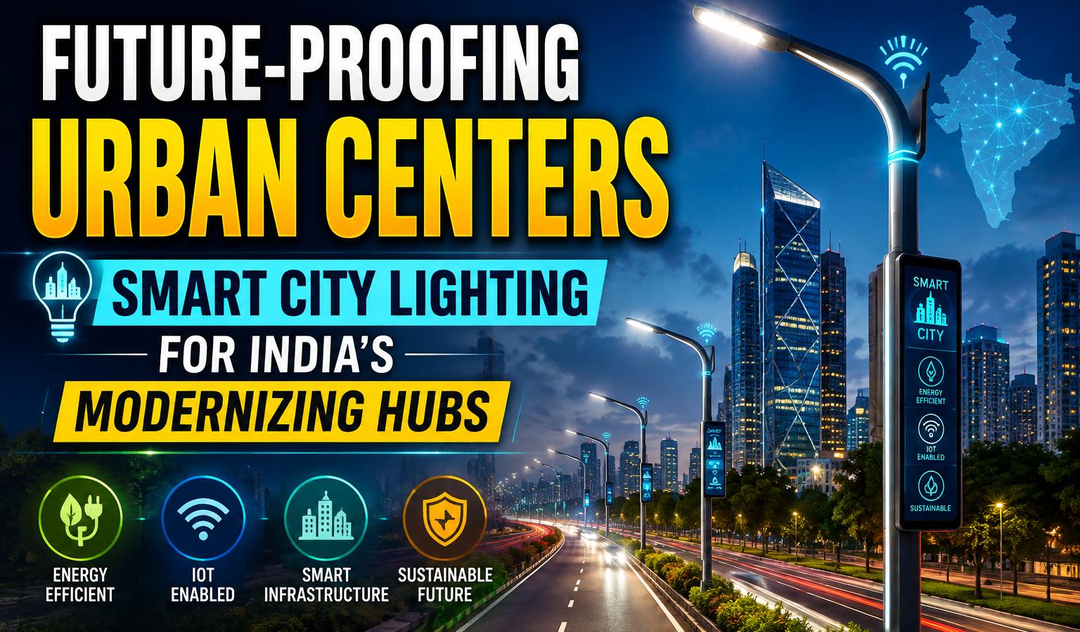 Future-Proofing Urban Centers: Smart City Lighting for India’s Modernizing Hubs
