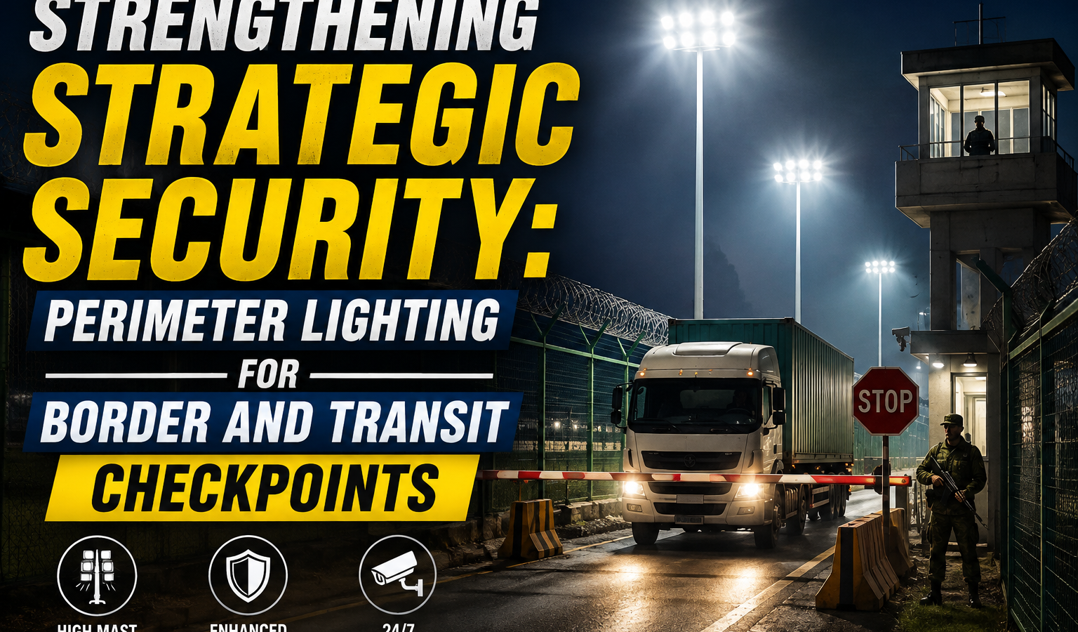 Strengthening Strategic Security: Perimeter Lighting for Border and Transit Checkpoints
