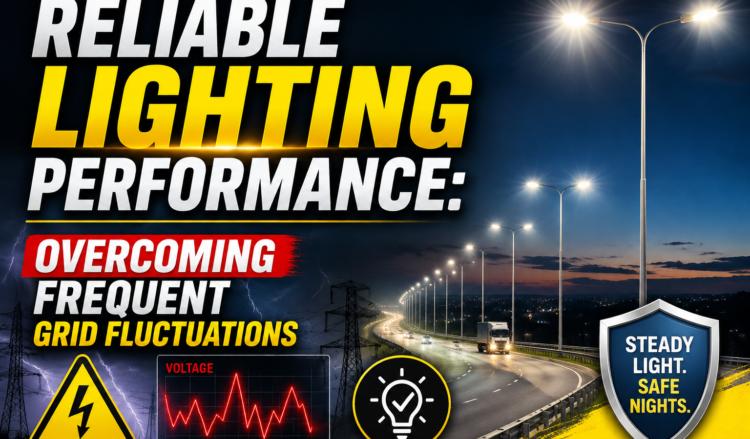 Reliable Lighting Performance: Overcoming Frequent Grid Fluctuations