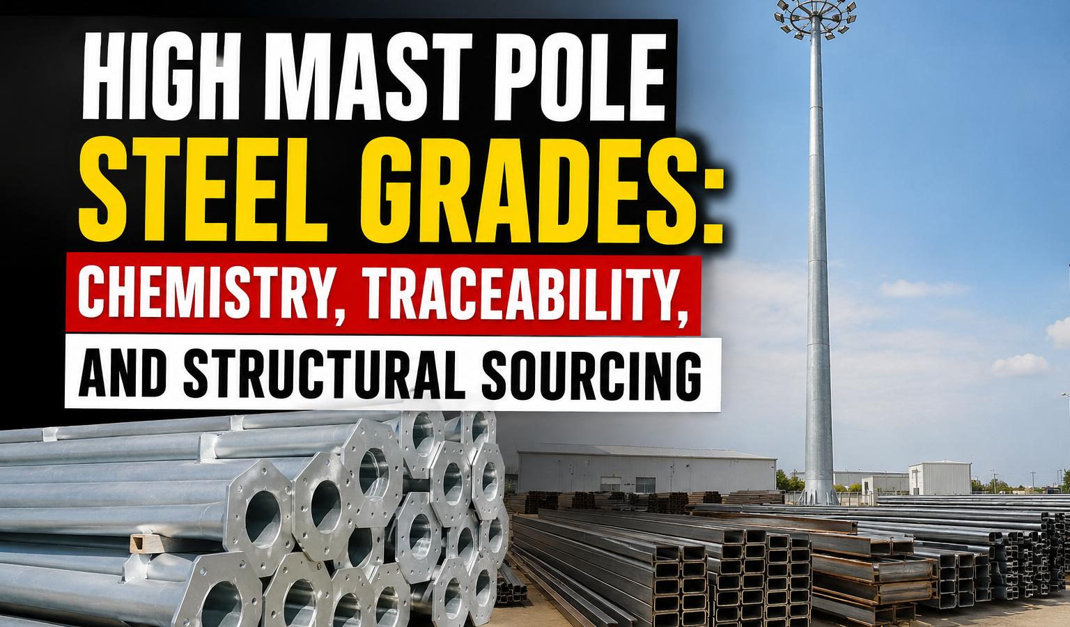 High Mast Pole Steel Grades: Chemistry, Traceability, and Structural Sourcing