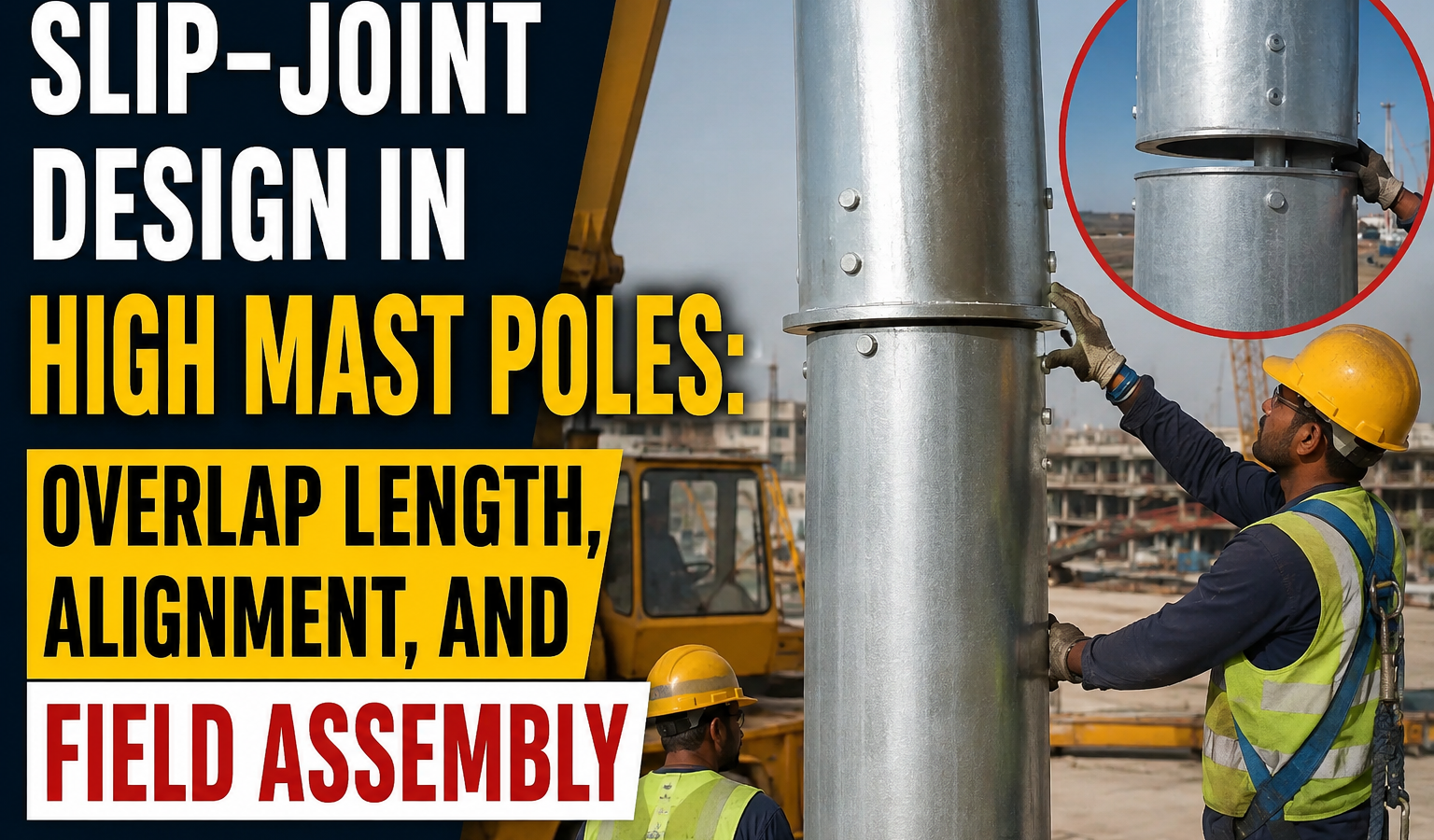 Slip-Joint Design in High Mast Poles: Overlap Length, Alignment, and Field Assembly