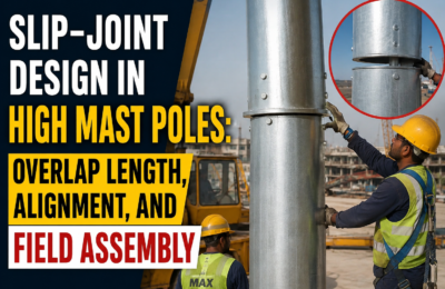 Slip-Joint Design in High Mast Poles: Overlap Length, Alignment, and Field Assembly