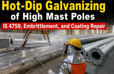 Hot-Dip Galvanizing of High Mast Poles: IS 4759, Embrittlement, and Coating Repair