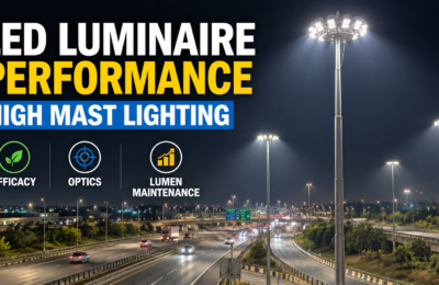 LED Luminaire Performance for High Mast Lighting: Efficacy, Optics, and Lumen Maintenance